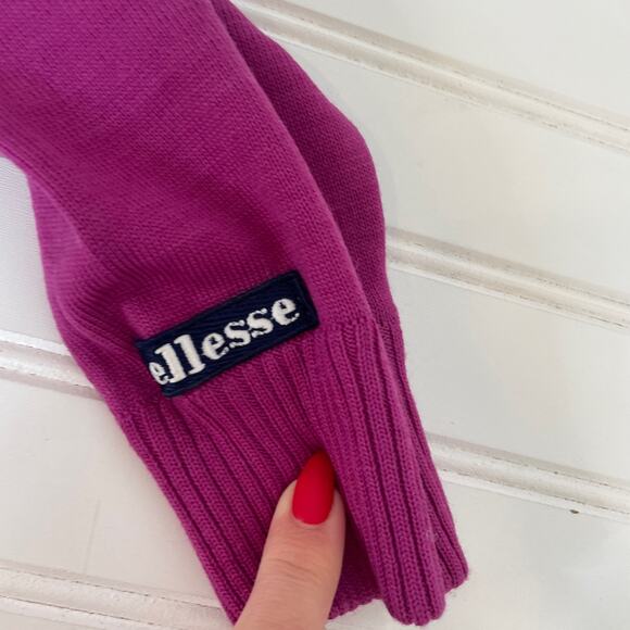 Ellesse Vintage Women’s Color Block Turtleneck Virgin Wool Pullover Sweater Sz M - Picture 4 of 6